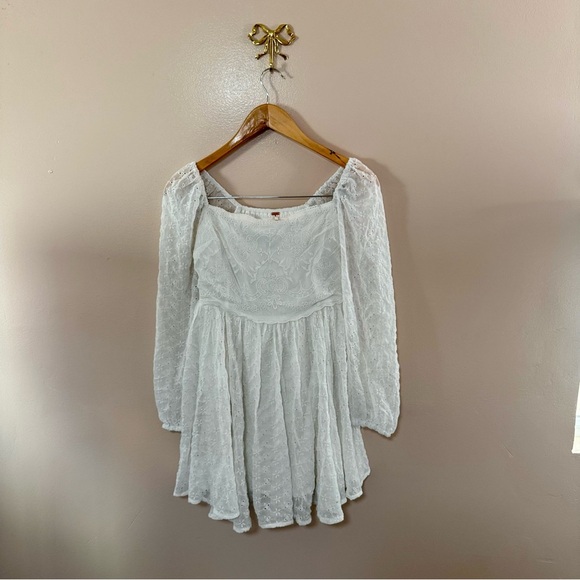 Free People Malina Embroidered White Mini Dress Size Small - Picture 2 of 6